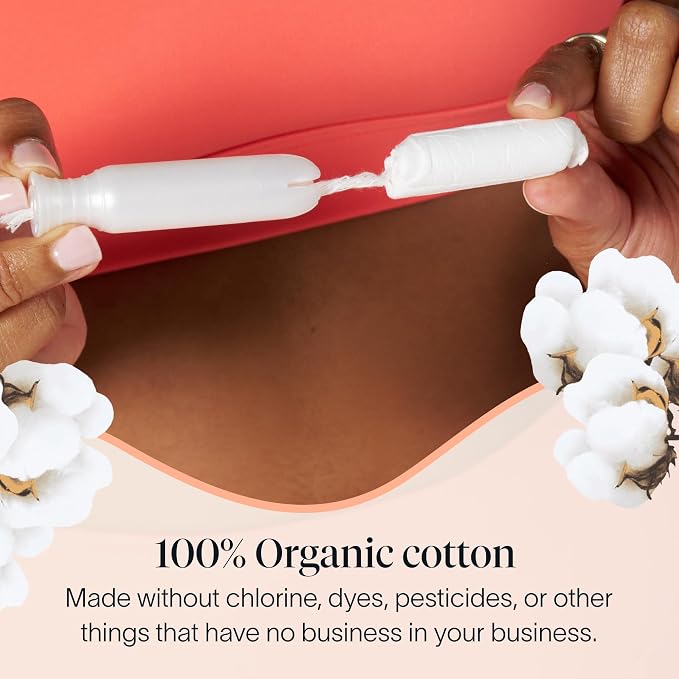 Cora Organic Cotton Tampons Multipack (18 Super, 18 Super Plus Tampons)