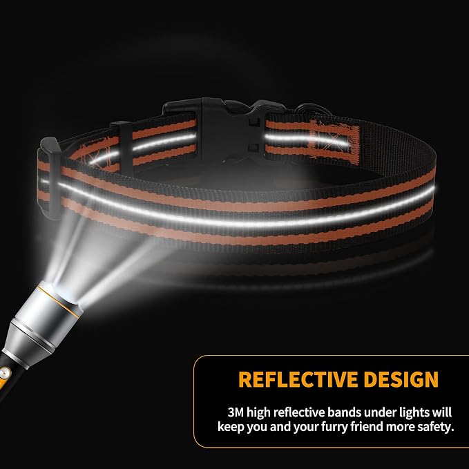 Mile High Life Reflective Dog Collar, Adjustable Lightweight Quick Release