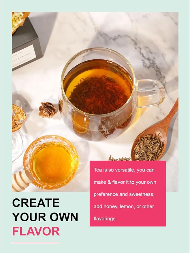 TeeLux Valerian Root Tea Loose Leaf, Cut & Sifted, Smooth & Mild Taste, Caffeine Free, Natural Ingredients, 16oz