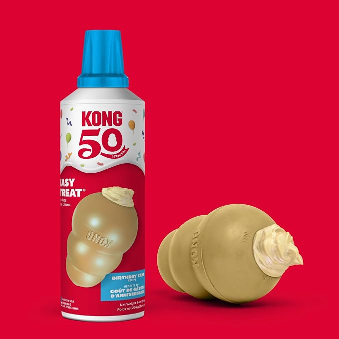KONG Easy Treat Birthday Cake Dog Paste 3-Pack – Mess-Free Stuffing Treat