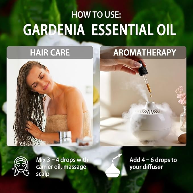 Gardenia Essential Oil - Gardenia Oil for Diffuser, 16 Fl Oz(480ml) | Candle Making, Soap Making, aroma, Strong Scent, Pure, Natural, Home Fragrance, Massage, Large Bottle