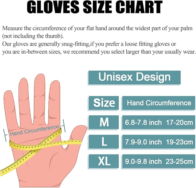 ViGrace Thickened Winter Warm Touchscreen Gloves for Men and Women Touch Screen Fleece Lined Knit Anti-Slip Wool Glove