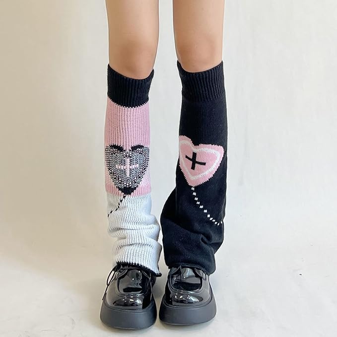 Sexybody Women's Leg Warmers Fashion Knit Warmers Long Socks Cute Y2K Kawaii Japanese Lolita Harajuku Accessories for Girls