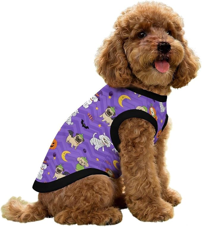 Halloween Pet Vest Cosplay Dogs Pet Shirts Small | witch pumpkin Dog Shirt Vest cute pet Sleeveless Vests Ice Silk Dog T-Shirts holiday Dog Clothes Halloween Canine Wear