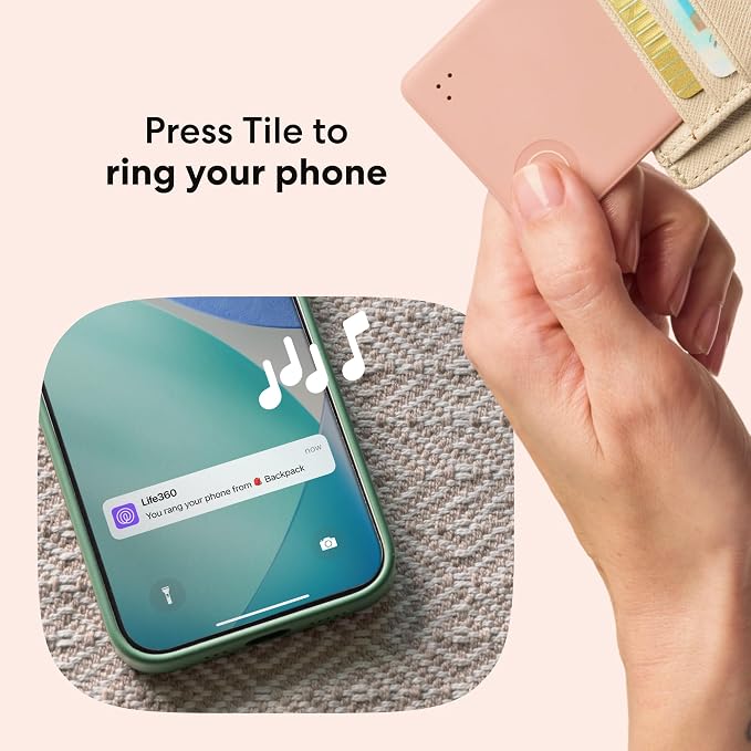 Life360 Tile Slim - Wallet Finder, Bluetooth Tracker and Item Locator for Luggage Tags, Passports and More. Both iOS and Android Compatible. Phone Finder. 1-Pack (Slate)