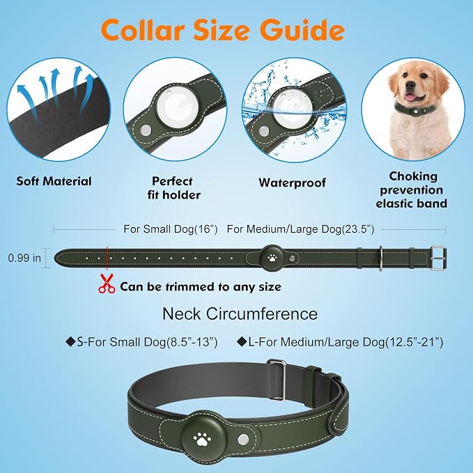 New GPS Tracker for Dogs: Smart Pet Collar with Real-Time Tracking,No Monthly Fee/Subscription (iOS & Android) Waterproof, Anti-Lost,365-Day Long Battery Life GPS Tracker Dog Collar(Tracker Included)
