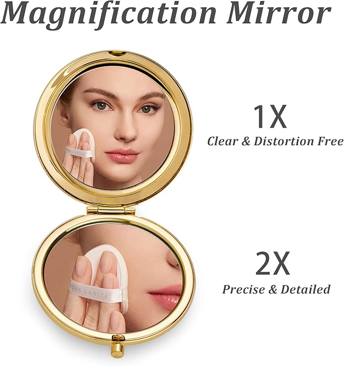 Mom Gifts from Daughter Son, Personalized Gift for Mother, Custom Compact Mirror, Goodie Bag & Basket Stuffers for Valentines Day, Mothers Day, Birthday, Wedding