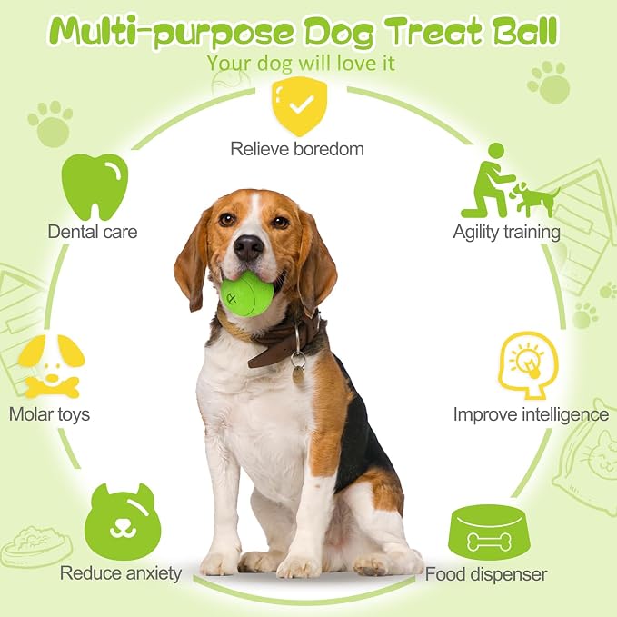 HIPPIH Dog Puzzle Toy 2 Pack, Interactive Dog Toys for Treat Dispensing