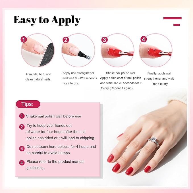 20 Color Perfume Nail Polish Set Red, Pink, Pueple and Green Quick Drying Nail Polish Set for Women Salon DIY Nail Art