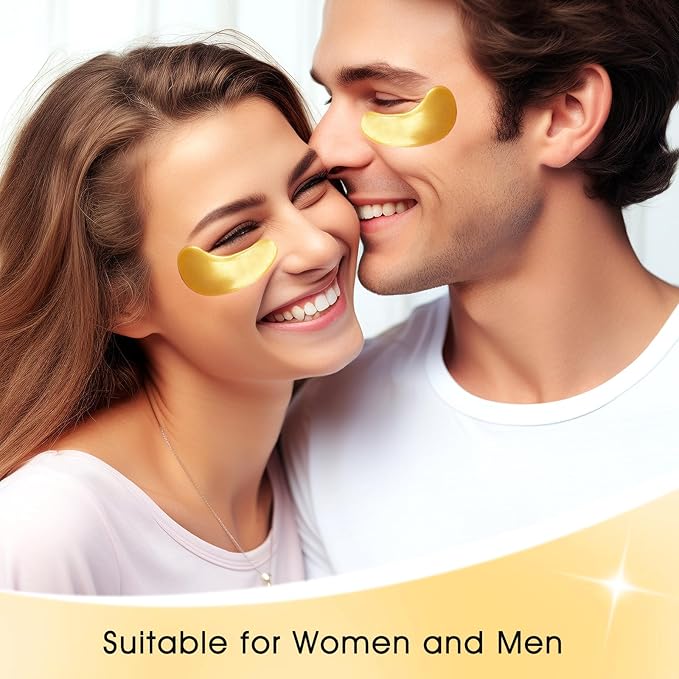 Adofect 30 Paris Under Eye Patches 24k Gold Under Eye Mask for Puffy Eyes and Dark Circles, Under Eye Bags Treatment Collagen Gel Pads for Beauty & Personal Care, Gold