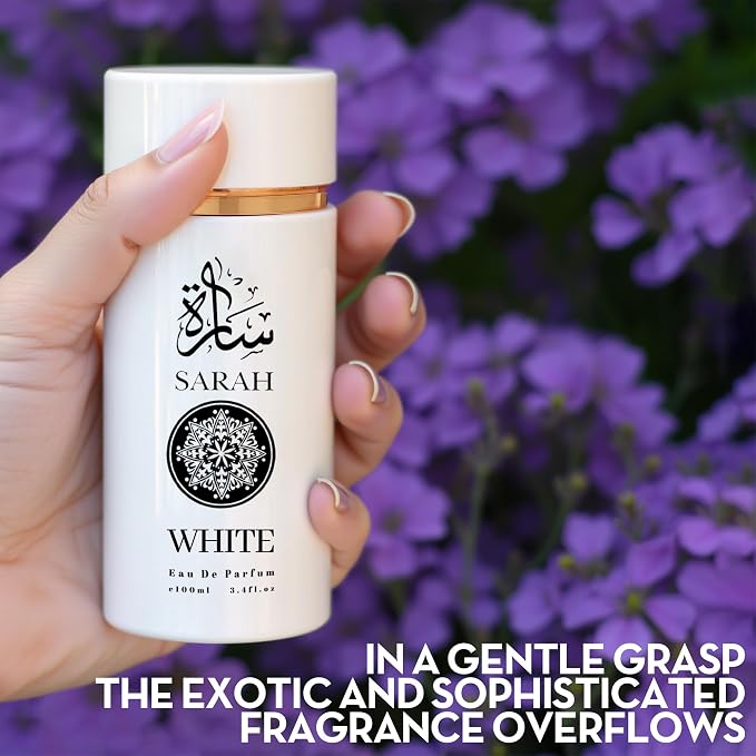 A CENTER Sarah Maison&Sarah White Perfume Set for Women - Floral Fragrance Gift Set with Vanilla, Sandalwood, Musk| 3.4 Fl Oz Each Eau De Parfume for Daily Use