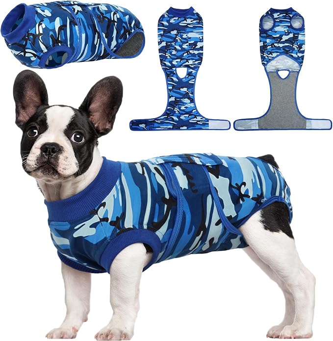 Kuoser Recovery Suit for Dogs Cats, Soft Dog Surgery Suit Female Male Spay | Professional Dog Onesie for Surgery, Substitute E-Collar & Cone, Prevent Licking Dog surgical suit Pet Neuter Suit