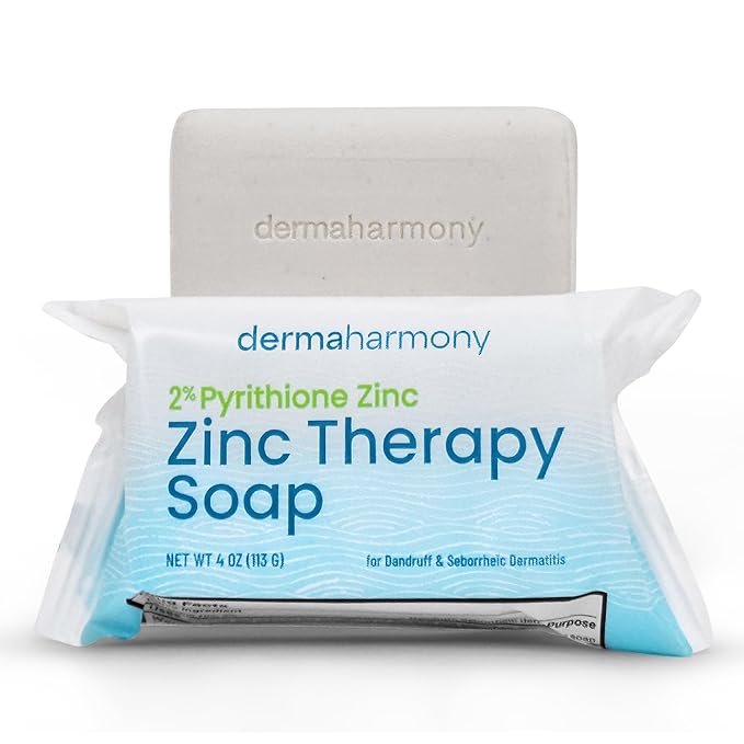 Dermaharmony Set of 10 2% Pyrithione Zinc (ZnP) Bar Soap 4 oz - Crafted for Those with Skin Conditions - Seborrheic Dermatitis, Dandruff, etc.