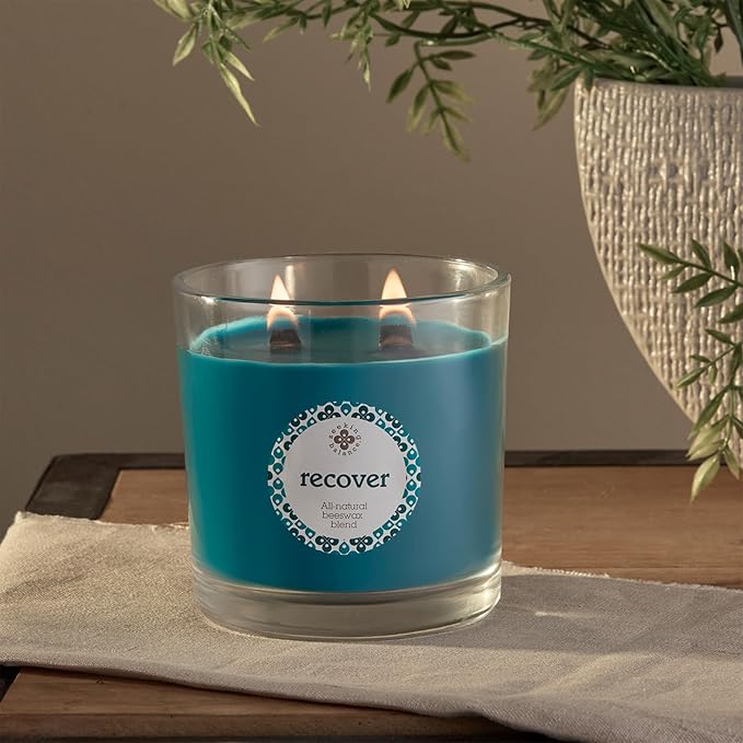 Root Candles Seeking Balance Wood Wick Spa Candle Aromatherapy Candle, 12-Ounce, Restore: Sandalwood & Sage