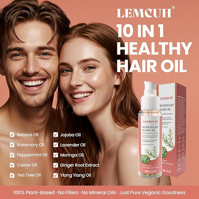 Hair Growth Serum Oil for Women, 100% Vegan Herbal Extracts, Follicle Activating Scalp Serum, Root Revive for Thicker Fuller Hair, Hair Loss, Shedding, Dry & Damaged Hair Treatment, 3.7 fl oz