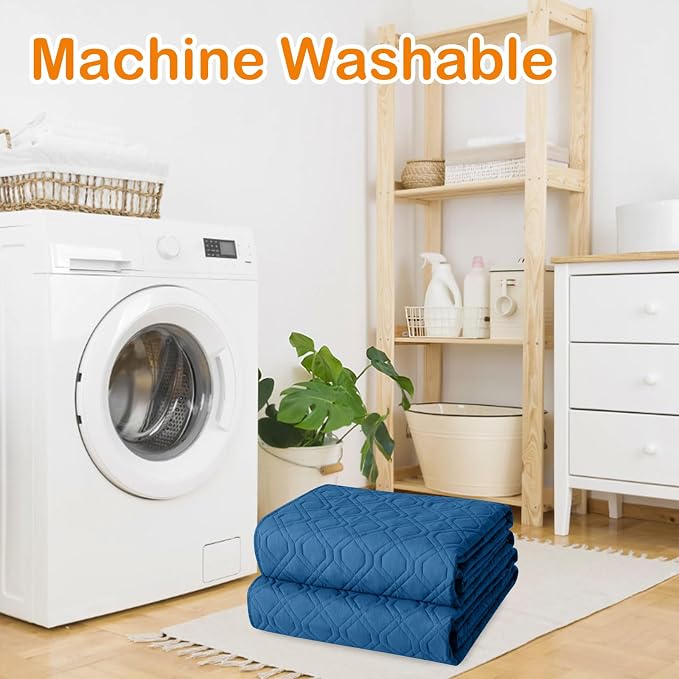 Waterproof Dog Bed Blanket - Soft Pet Blanket & Sofa Cover for Dogs | Reversible Washable Furniture Protector, Couch Covers for Pets (30x70 Inch, Navy Blue/Blue)
