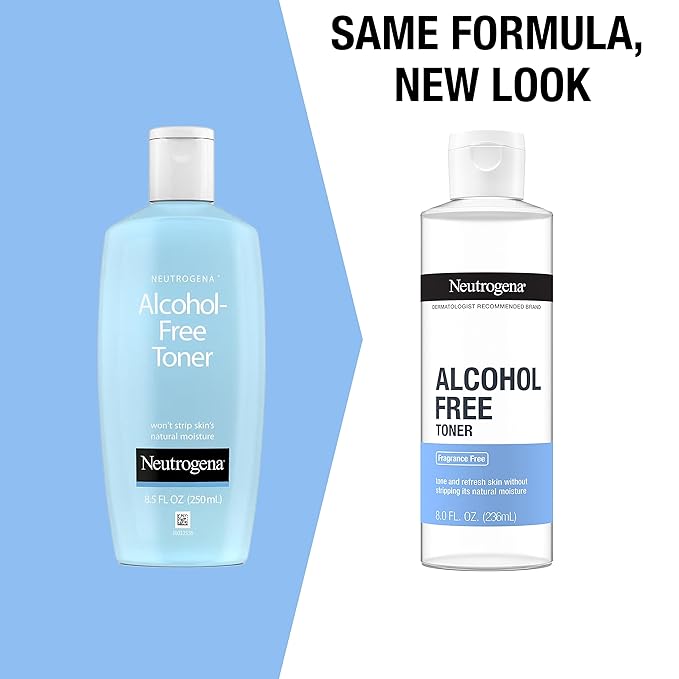 Neutrogena Alcohol-Free Gentle Face Toner | Fragrance-Free | Hypoallergenic | 8 fl. oz | Pack of 2