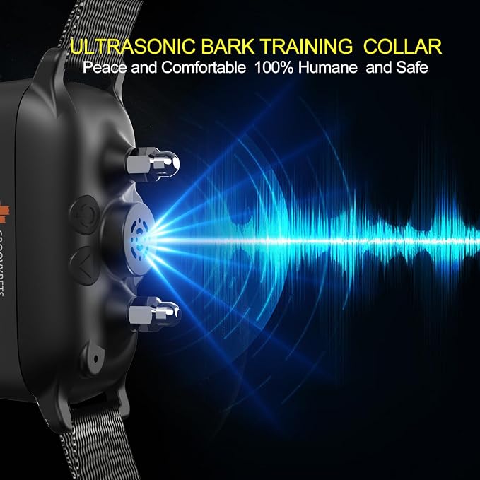 Ultrasonic Color Screen Smart Automatic Anti bark Dog Collar Intelligent Waterproof Rechargeable Barking Terminator