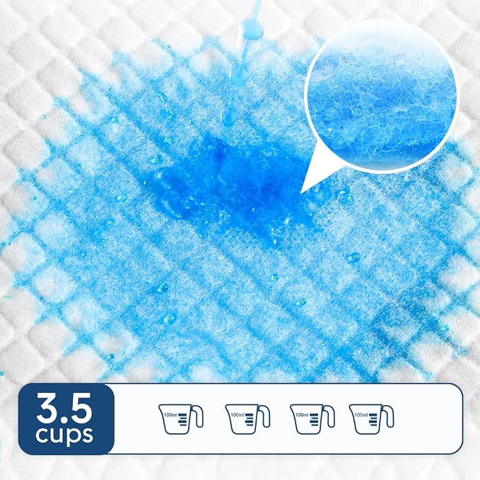 100 Count 22” x 22” Disposable Dog Pee Pads | Super Absorbent Leakproof Puppy Pads Quick Drying, Pee Pads for Dogs, Potty Dog Training Pads