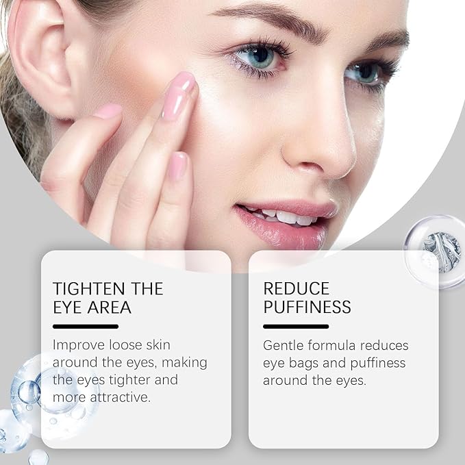 2Pcs Under Eye Balm Set Turmeric Eye Cream, Reduces Under-Eye Bags Reduces Wrinkles Firming & Hydrating Eye Cream for All Skin Types