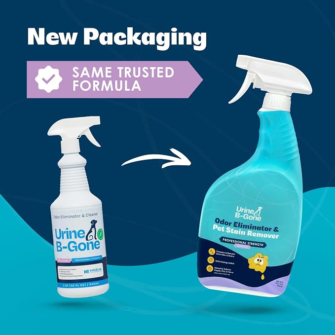 Urine B-Gone Enzyme Cleaner for Human & Pet Urine, Lavender, 32 oz, 2-Pack | Two 32 oz bottles of enzyme cleaner for human, cat and dog urine on laundry, carpets and more; lavender scent.