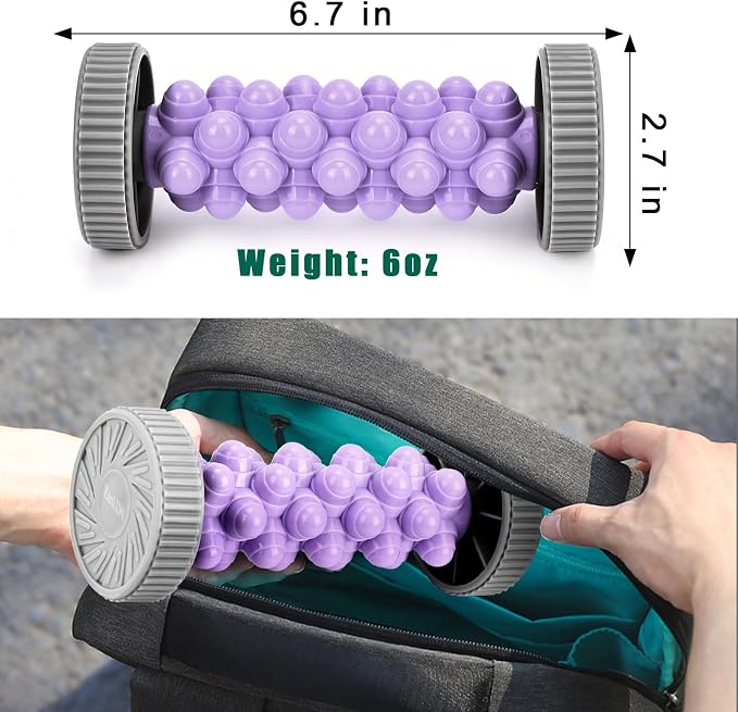 ZanLLW Foot Roller for Plantar Fasciitis Relief, Manual Deep Tissue Foot Massager for Circulation and Pain Relief, Reflexology Trigger Point Therapy Feet Massage Roller Tool for Arch or Heel Recovery