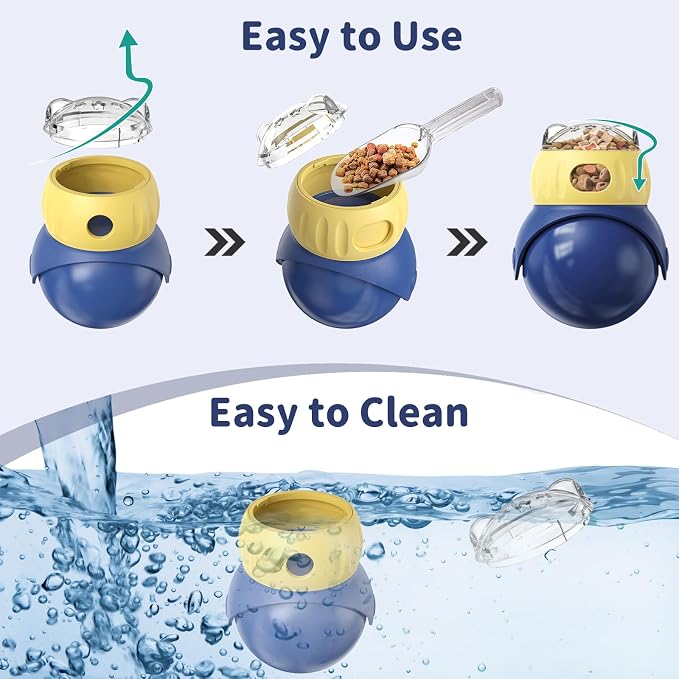 Interactive Cat Toy for Indoor Cats Treat Puzzle Feeder Dispenser