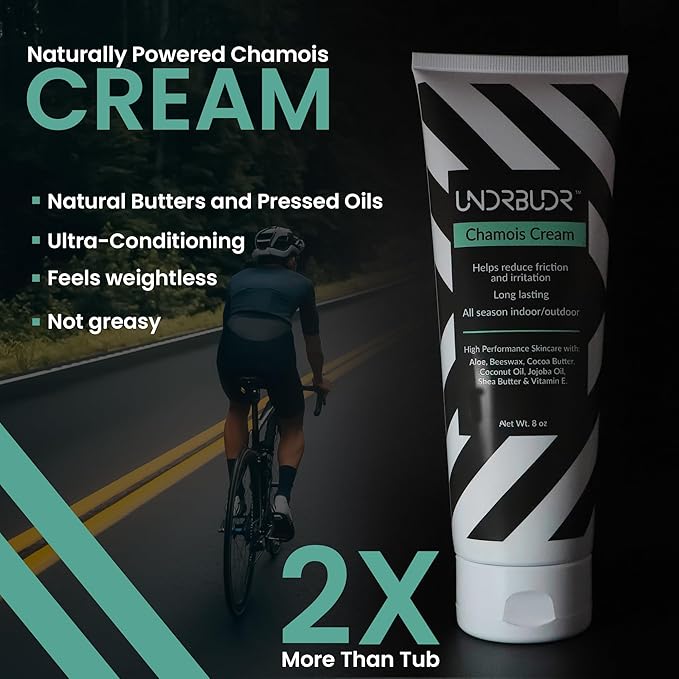 Chamois Cream, Anti-Chafing Cream, Ultra Low Friction, Naturally Enriched (8oz)