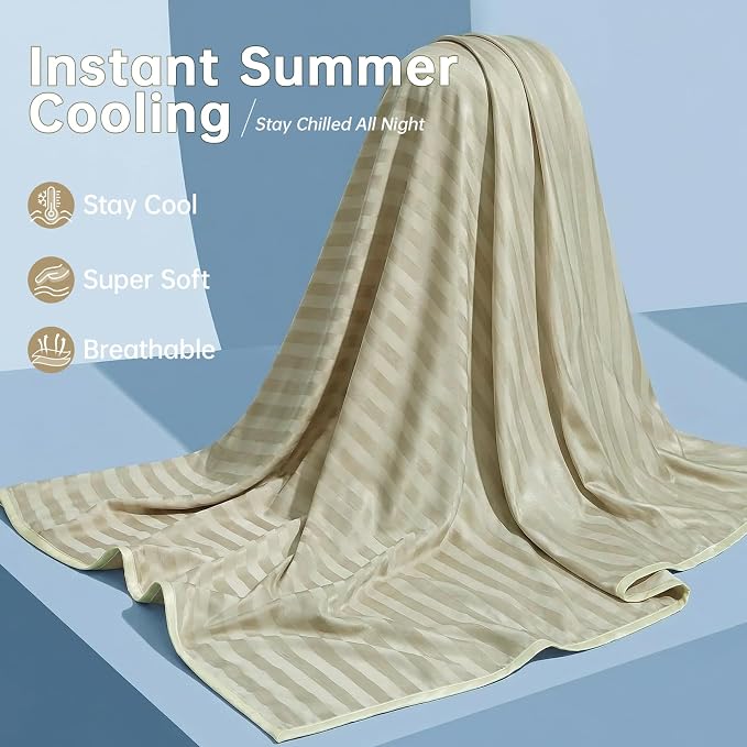 Guohaoi Cooling Blanket for Hot Sleepers and Night Sweats 50"x70" Twin Size | Arc-Chill Q-Max >0.5 Cool Fiber,100% Oeko-Tex Certified Lightweight Summer Blanket for Travel/Outdoor Ultra Cold Breathable