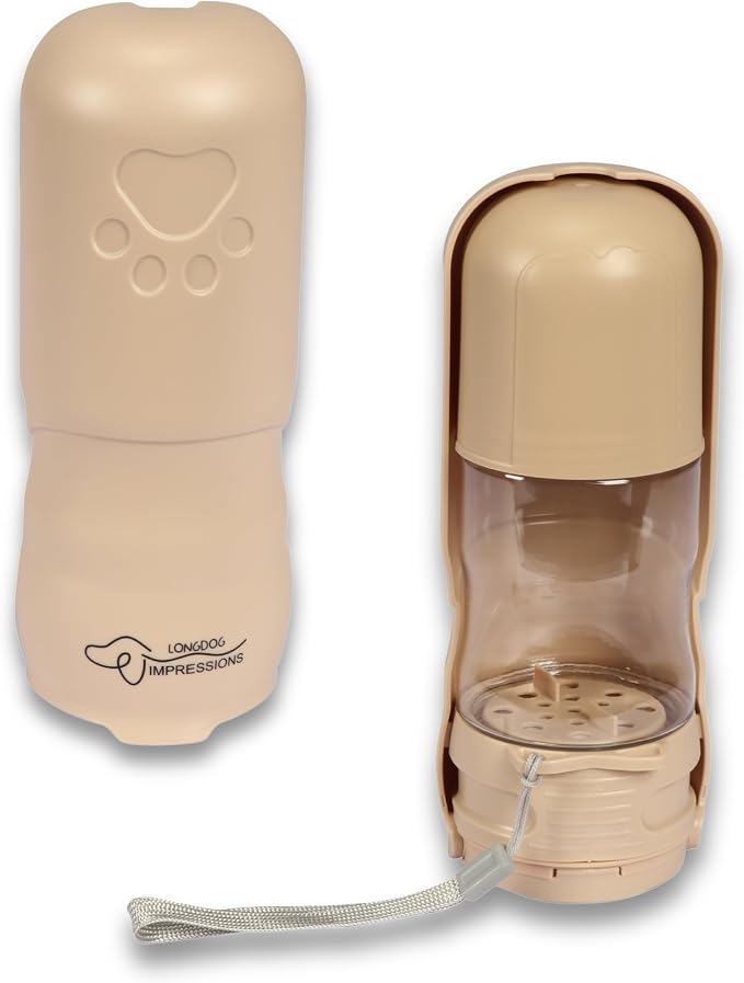 2-in-1 Portable Pet Water Bottle with Treat Storage, BPA-Free Leak-Proof Travel-Friendly Dog & Cat Hydration Dispenser for Walks