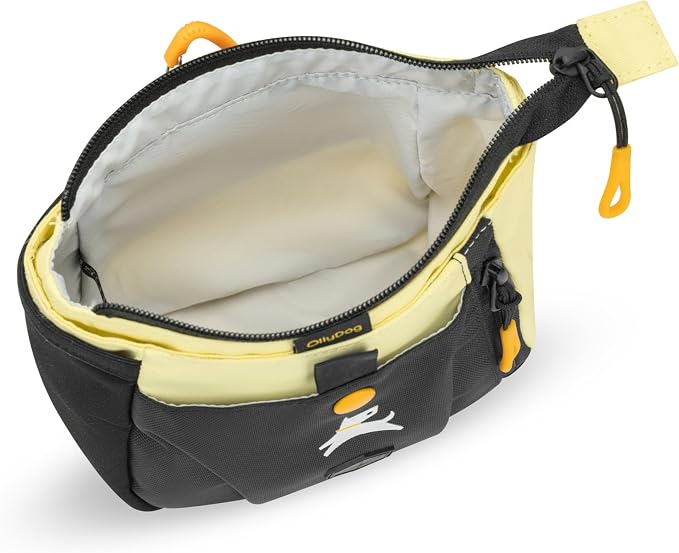 OllyDog Backcountry Day Bag | Dog Training Treat Pouch | Eco-Friendly Recycled Fabric Fanny Pack with Zipper Closure, Built-in Poop Bag Dispenser & Adjustable Waist Belt (Sol)