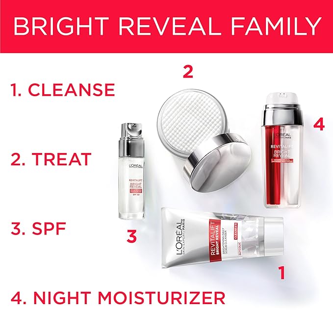 L'Oreal Paris Revitalift Bright Reveal Anti-Aging Facial Cleanser with Glycolic Acid 5 fl. oz (Pack of 2)