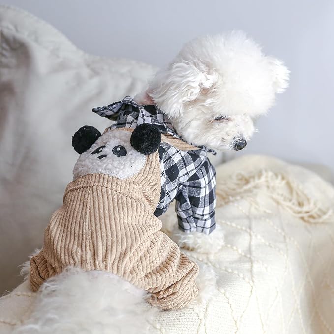 Dog Stylish Overalls Comfortable Puppy One Piece Outfits Summer Bib Overalls for Small Dogs Cute Pet Onesie Jumpsuit Chihuahua Yorkies Birthday Holiday Clothes Cat Costume