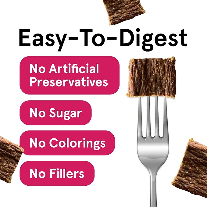 Real Meat Dog Treats - 12oz Bag of Bite-Sized Air-Dried Lamb & Venison Jerky for Dogs - Grain-Free Jerky Dog Treats With 95% Quality, Free-Range, Grass Fed Lamb & Venison - All-Natural Dog Treats