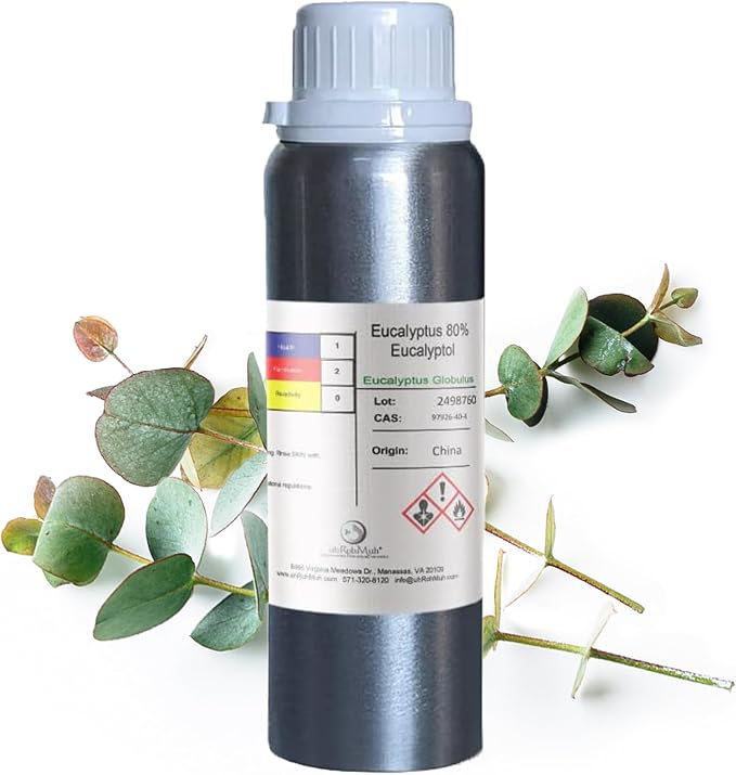 Eucalyptus Globulus 80/85 Essential Oil - 100% Natural Essential Oil - Premium Quality Home Essential Diffuser Oil for Aromatherapy. Dilute Before Using for Skin Application 8oz