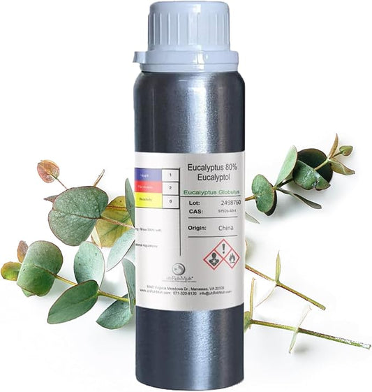 Eucalyptus Globulus 80/85 Essential Oil - 100% Natural Essential Oil - Premium Quality Home Essential Diffuser Oil for Aromatherapy. Dilute Before Using for Skin Application 8oz