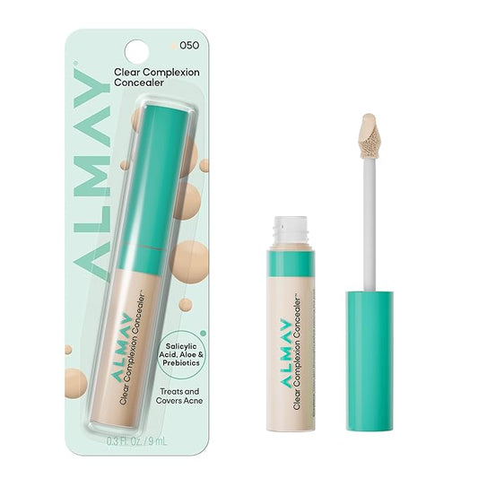 Almay Clear Complexion Concealer, Cruelty-Free Makeup for Acne-Prone Skin, Non-Comedogenic, Vegan, Hypoallergenic, 050, 0.3 fl oz