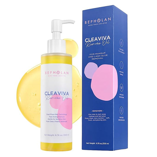 BEPHOLAN Deep Cleansing Oil, Hydrating Makeup Remover for Waterproof Makeup & Sunscreen, Sea Buckthorn Oil Cleanser with Jojoba & Camellia for Sensitive Skin, Pore Cleansing – 6.76fl oz