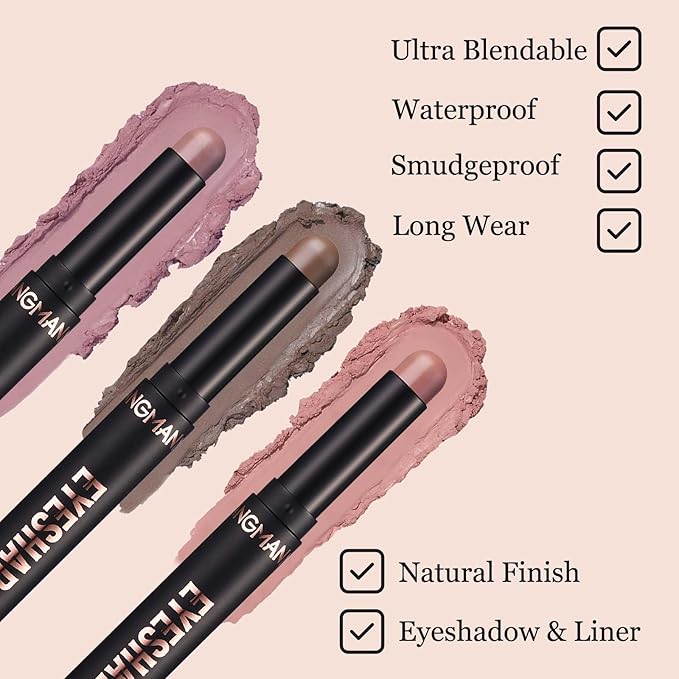 Blue Eyeshadow Stick Blendable Cream Eyeshadow Waterproof Long Lasting High Pigmented eyeshadow Pencil, Hypoallergenic Nude Eye Shadow Stick (20# Periwinkle Matte)