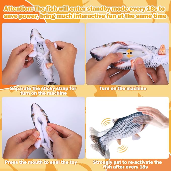 Mity rain Interactive Dog Toys Fish