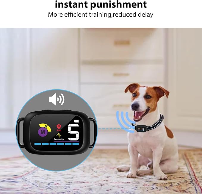 Smart AI Bark Collar, 5 Modes, IPX7