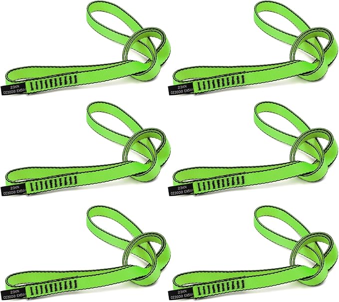 18MM Nylon Climbing Sling Runner 23KN CE2008/EN566 Strong Webbing Straps for Rock Climbing,Mountaineering, Rappelling, Swing, Yoga Hammock etc