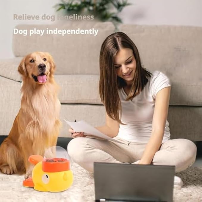Duck Dog Treat Dispenser, Duck Dog Feeder, 2026 New Dog Interactive Treat Dispenser Toy, Foot-Powered Feeder Toy for Small & Medium Cat Dogs (1 Set)