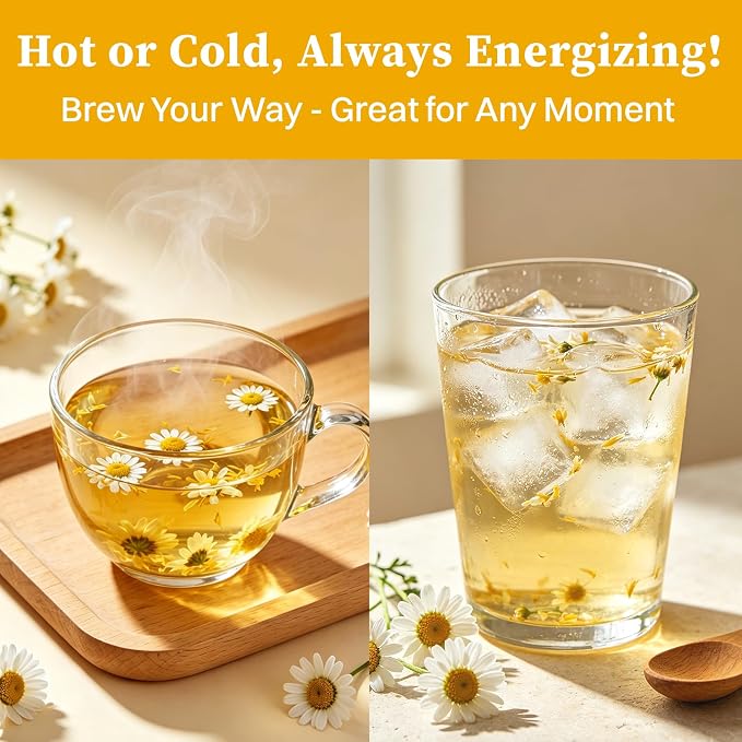 SKMTT Chamomile Tea Bags, 120 Count (2g/bag) - Premium Chamomile Flower Herbal Tea for Relaxation, Caffeine Free & Non-GMO, No Additives