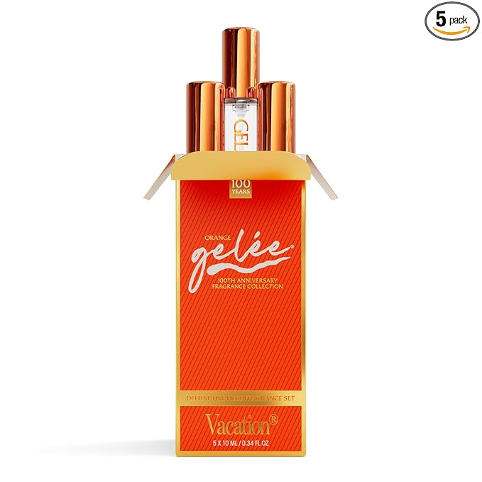 VACATION Orange Gelée 100th Anniversary Fragrance Collection — Limited-Edition Five-Piece Eau de Toilette Set | Developed with ARQUISTE Parfumeur | Five Unique Scent Profiles