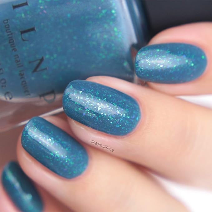 ILNP The Message - Celadon Blue Jelly Shimmer Nail Polish
