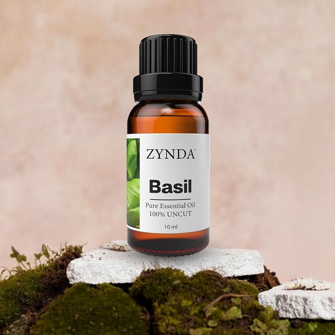 Basil Essential Oil 100% Pure & Natural – Premium Aromatherapy Oil for Diffuser, Massage, Relaxation & Culinary Use – Steam Distilled Uncut Basil Essential Oil Organic, 10ml