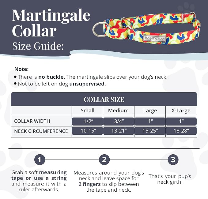 Lucky Love Dog Martingale Collar for Medium Dogs No Slip – Oscar, Medium