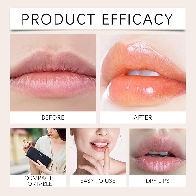 Color Changing Lipstick with Gold Foil, Long Lasting Waterproof Moisturizing Gloss, PH Activated Lip Balm, Non-Sticky Clear Lipstick for Women & Girls
