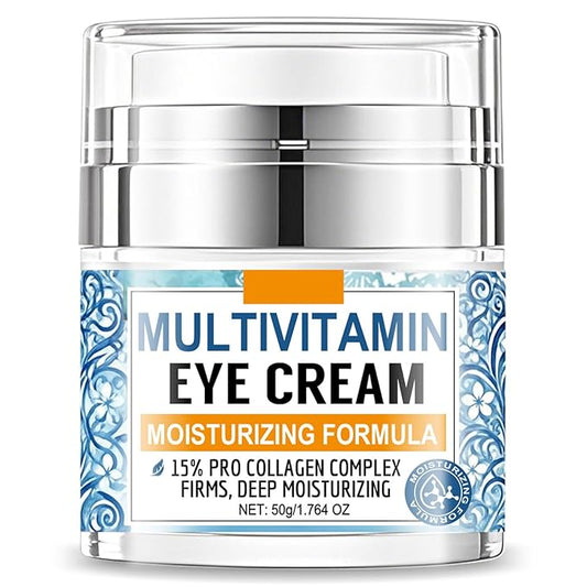 Collagen Complex Eye Cream – Moisturizing & Firming Under Eye Treatment with Tripeptide Complex, Rice Bran & Olive Oil – Hydrating Anti-Aging Cream for Dark Circles, Puffiness & Wrinkles, 1.764oz